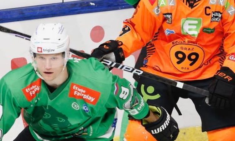Hokejisti SŽ Olimpije so v Gradcu po podaljšku premagali domačo ekipo Graz99ers 
