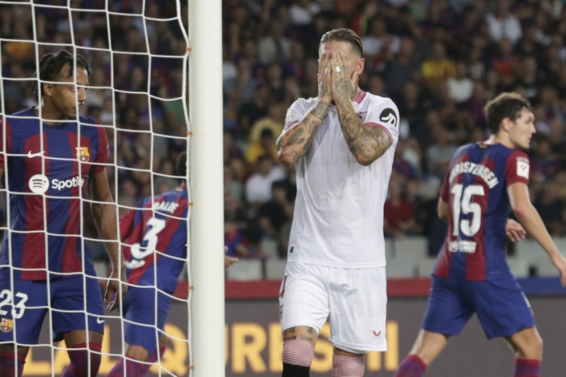 Sergio Ramos Barcelono poslal na vrh španske lige