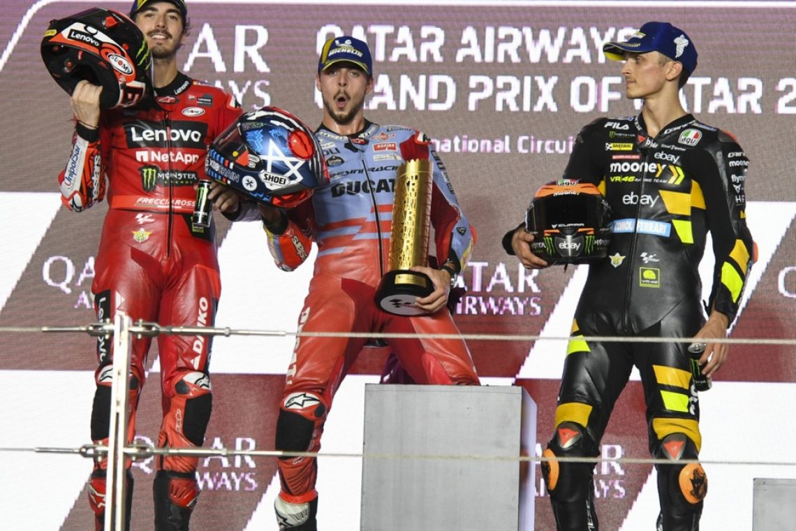 Di Giannantonio do prve zmage, Bagnaia po drugem mestu 21 točk pred Martinom