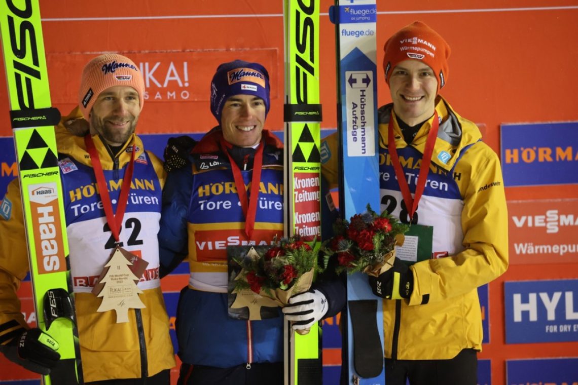 Kraft preskočil konkurenco v Ruki, Zajc skočil na osmo mesto