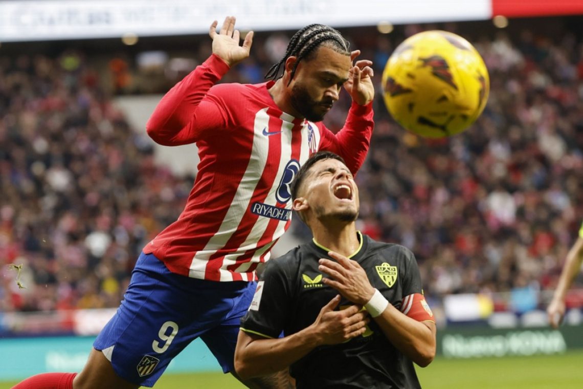 Atletico Madrid kljub neprepričljivi zmagi poti zadnji Almerii na pragu rekorda