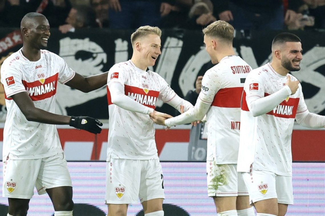 Stuttgart izgubil z Gladbachom in ostaja 11 točk za Bayerjem