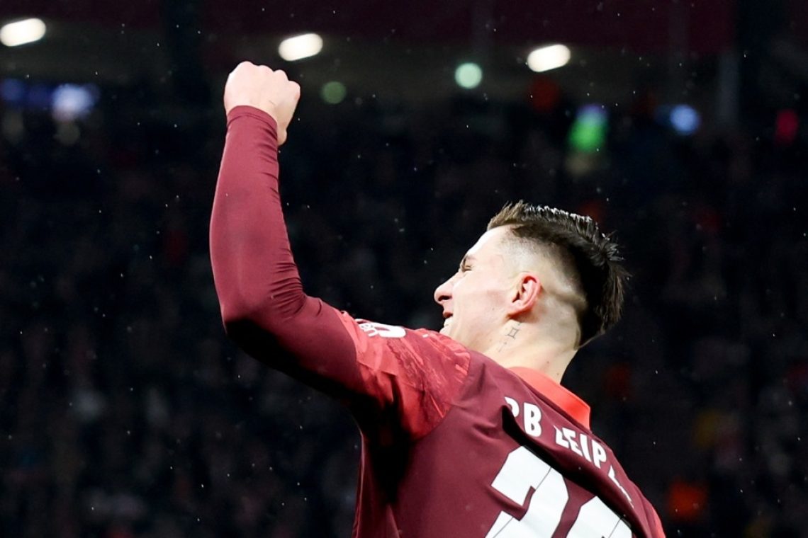 Leipzig tudi s Šeškovim projektilom do zmage proti Werderju