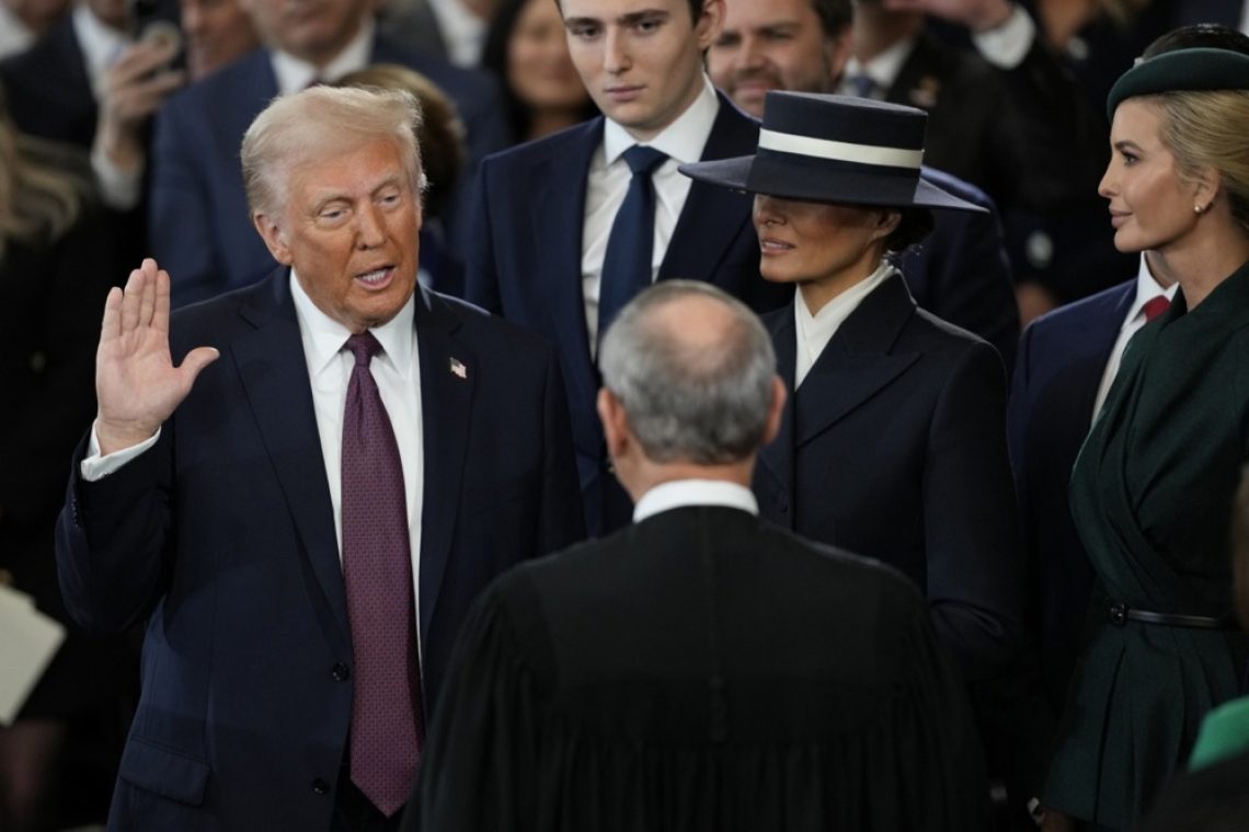 Donald Trump prisegel kot 47. predsednik ZDA